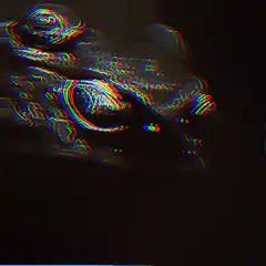 Glitchy reptile head