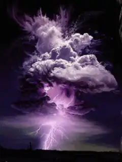 purple lightning cloud