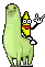 Banana riding a green monster