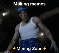 Making memes mining zaps