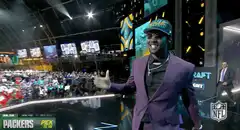 NFL Draft pick hug