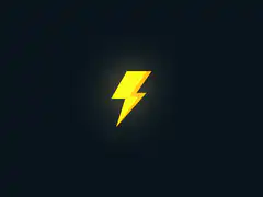 Yellow lightning bolt icon animation