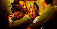 Friends group hug