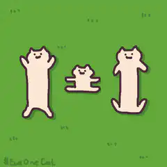 Three cats morphing into shapes