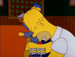Homer and Ned Flanders drinking beer