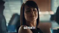 Woman saying go for it