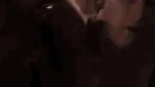Man eating a hot dog