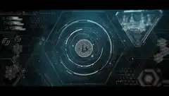Bitcoin network hologram animation