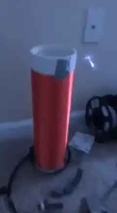 Tesla coil zapping hand