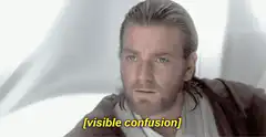 Obi-Wan Kenobi visible confusion