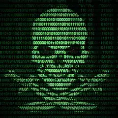 Matrix-style binary code rain