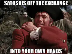 Satoshi's Off The Exchange Into Your Own Hands
