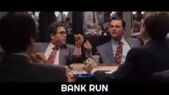 Wolf of Wall Street bank run stack sats