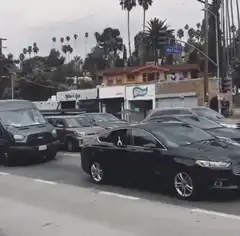 Kiss band member in car then walking