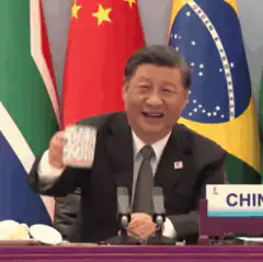 Xi Jinping raises a mug