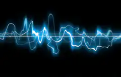 glowing blue sound wave animation