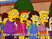 Milhouse stops the crowd
