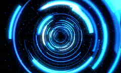 Blue futuristic tunnel loop