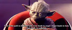 Yoda Fear to Suffering Quote