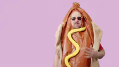 Hot dog man says Me? No, You