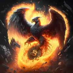 Phoenix rising from Bitcoin fire