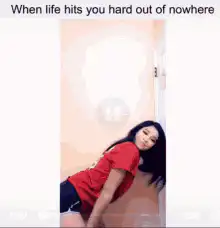 Girl gets slammed by door