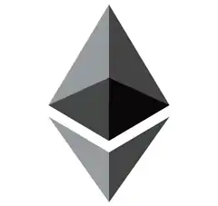 Ethereum logo in grayscale