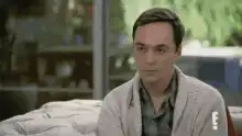 Sheldon Cooper looking skeptical