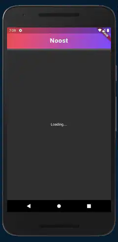 Noost app loading and scrolling