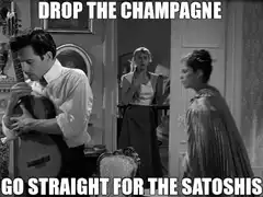 Drop the Champagne Go Straight for the Satoshis