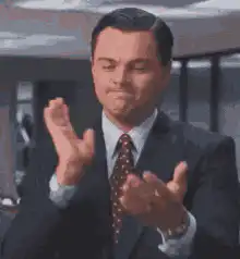 Leonardo DiCaprio clapping sarcastically