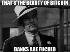 That's the beauty of Bitcoin, banks are fucked