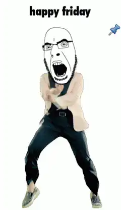 Happy Friday dancing man