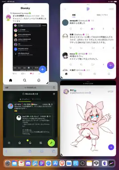 Japanese social media app screenshots collage