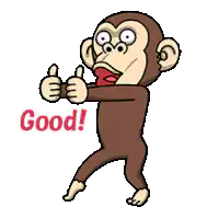 Monkey giving thumbs up