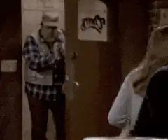 Andy Dwyer enters the room