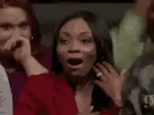 Woman screaming in shock