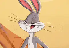 Bugs Bunny eating a carrot
