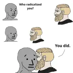 Who radicalized you? You did.