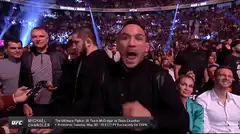 UFC fighter screaming in crowd