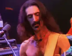 Frank Zappa playing guitar