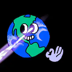 Earth laser eyes