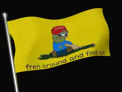 Pepe the Frog fren flag waving