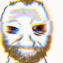 Glitchy distorted face