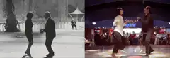 Split screen dance comparison