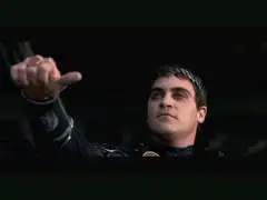 Joaquin Phoenix as Commodus thumbs down