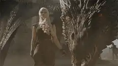 Daenerys Targaryen with her dragon Drogon