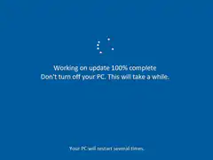 Windows update loading screen