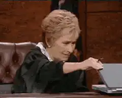 Judge Judy slams laptop shut