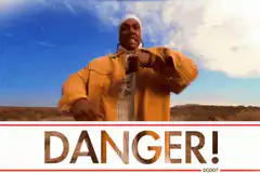 Biggie Smalls pointing at danger